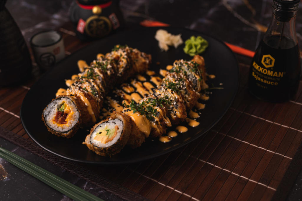 Baked Sushi Rolls | Food Fotografie | Content für Social Media
